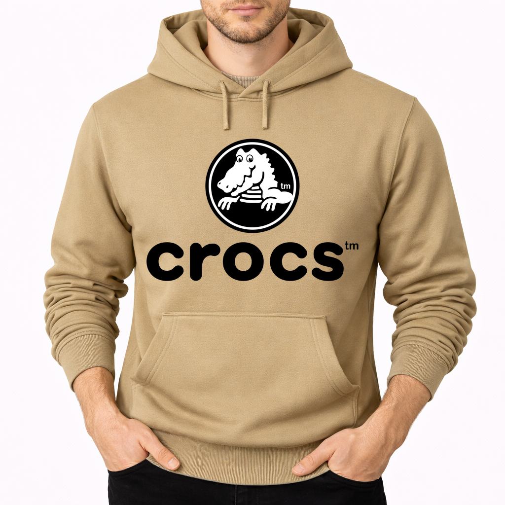 Men's Crocs Pullover Hoodie - Tan