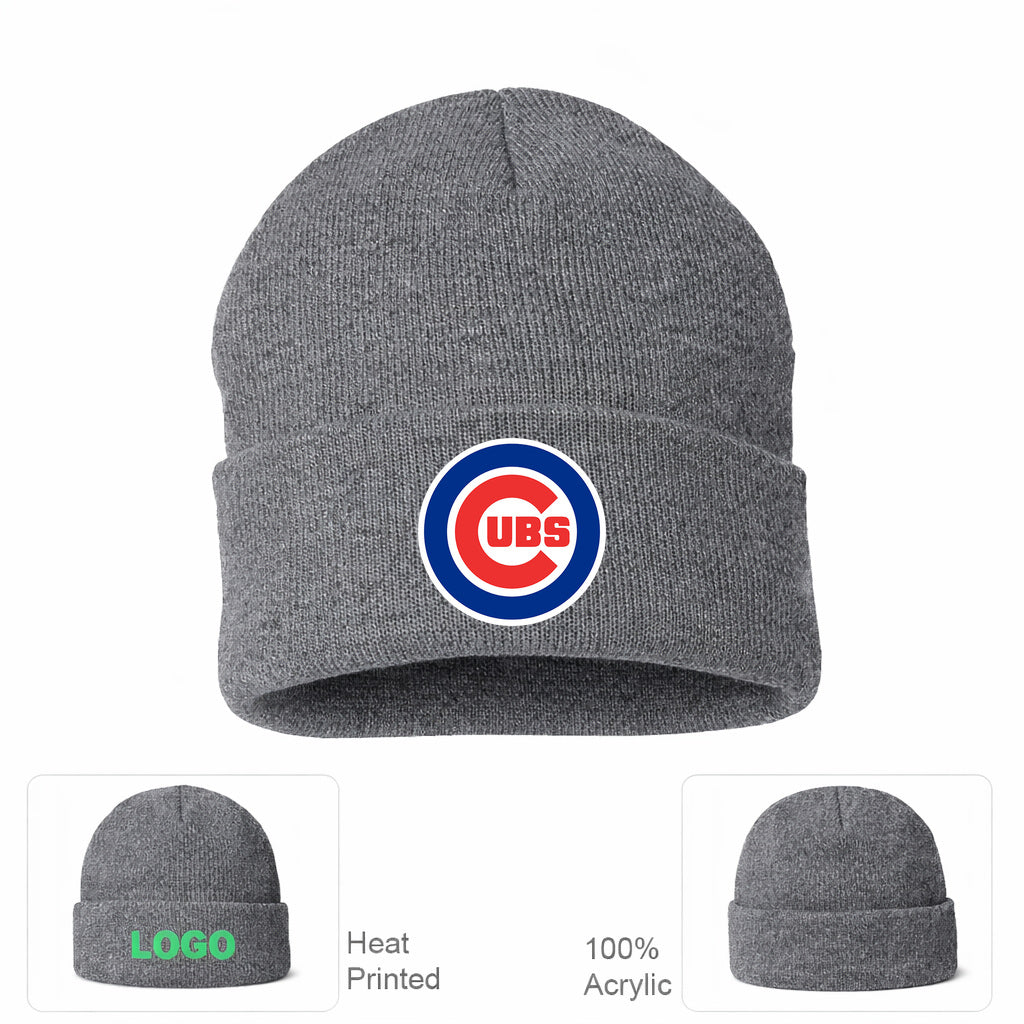 MLB Chicago Cubs Beanie Hat - Gray