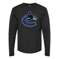 Men's Vancouver Canucks Long sleeves Cotton Blend T-Shirt - Black
