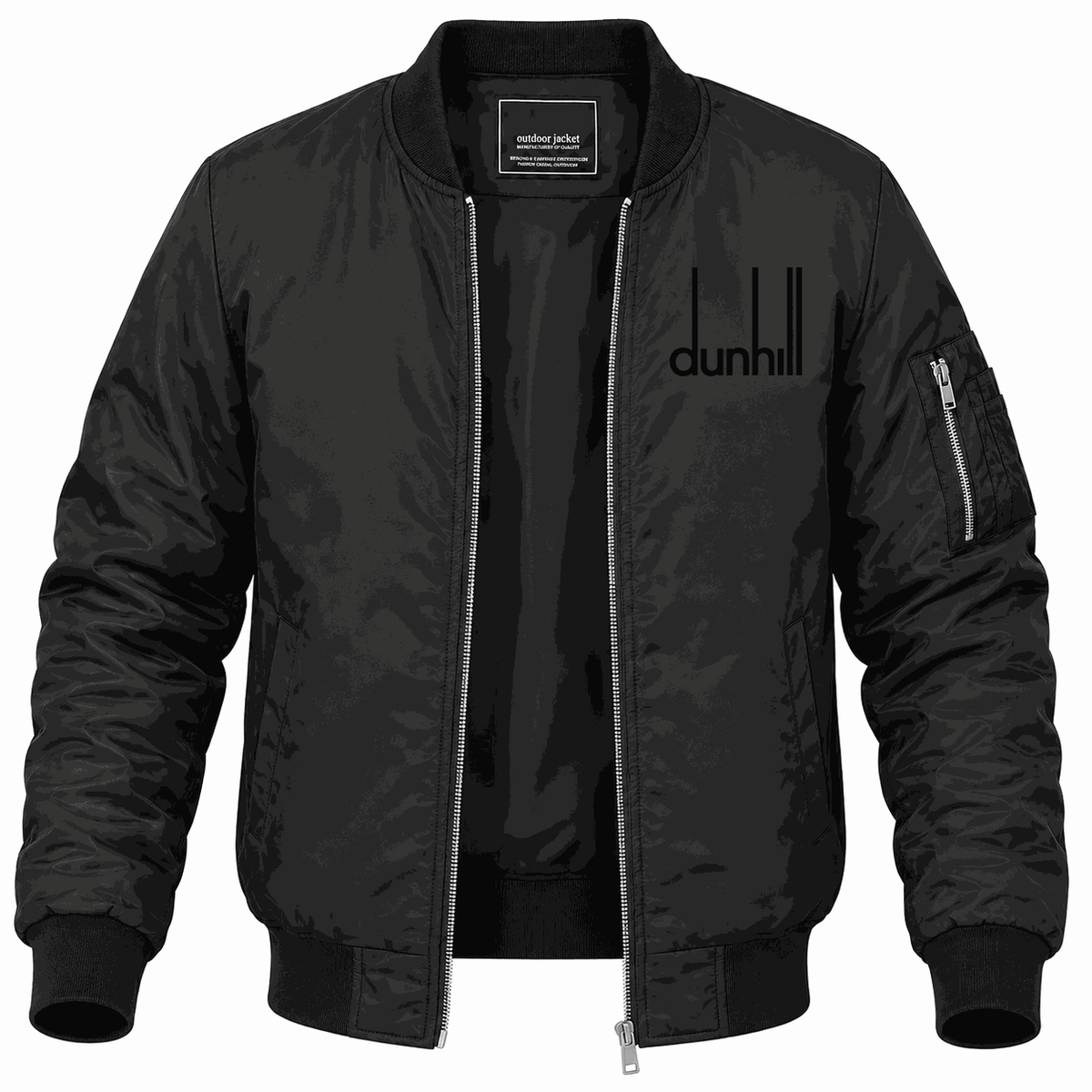 Men's Dunhill black Lightweight Bomber Jacket - Black