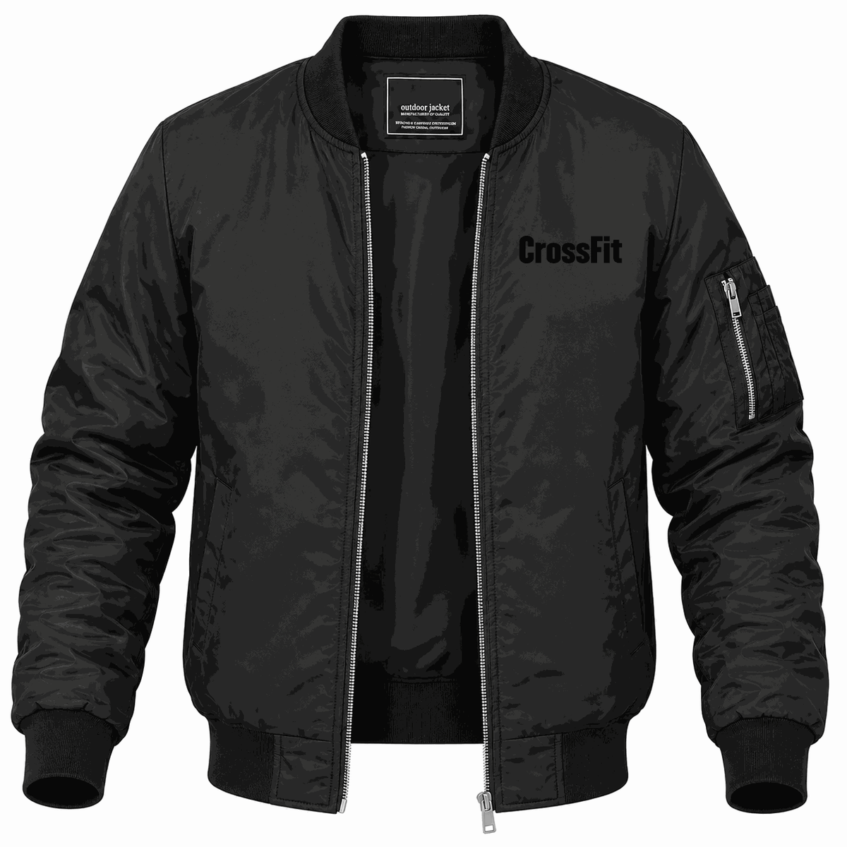 Men's CrossFit Lightweight Bomber Jacket - Black