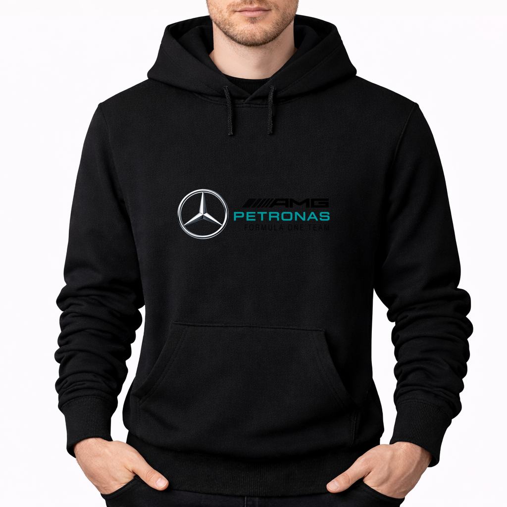 Men's Mercedes AMG Petronas Formula One Team Pullover Hoodie - Black
