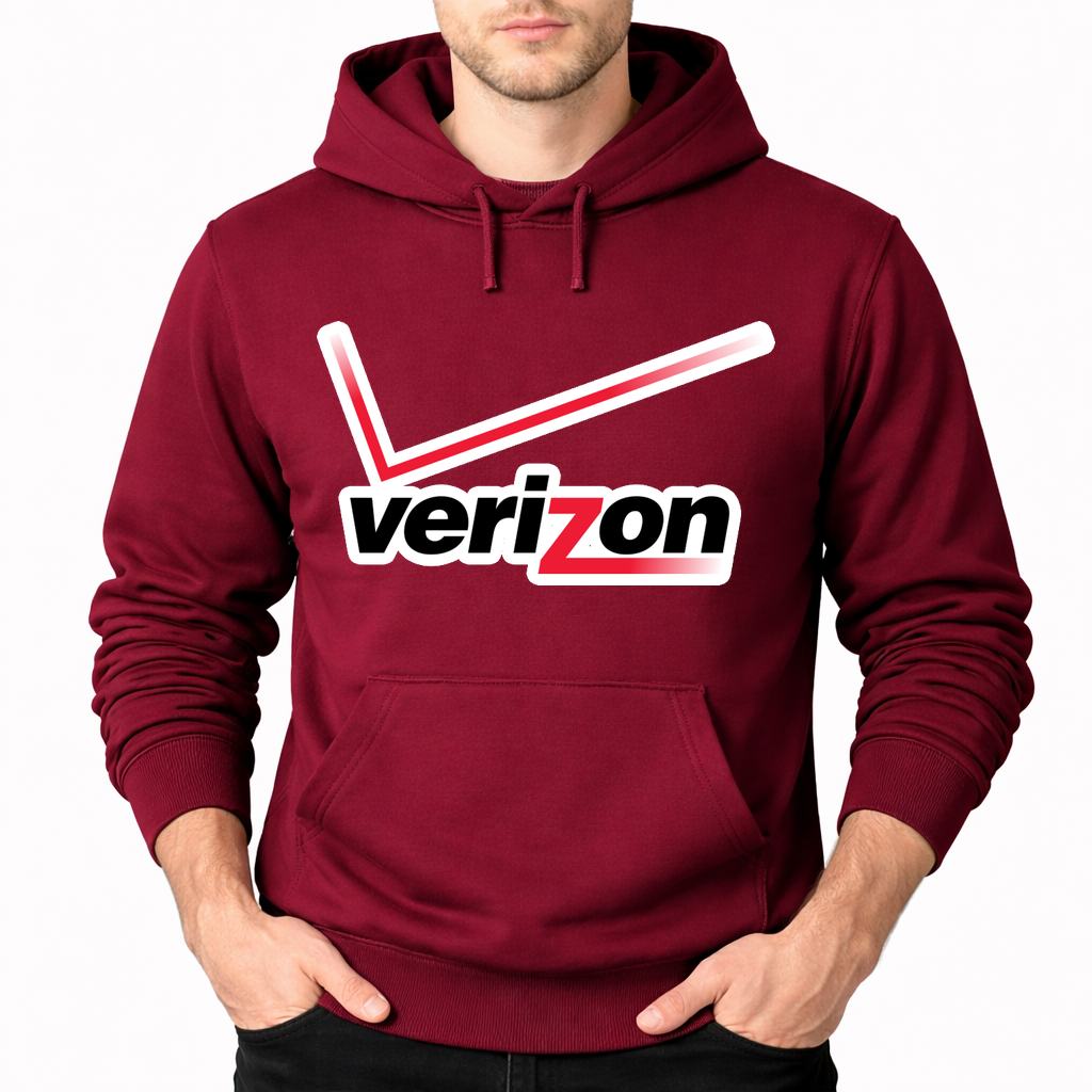 Men's Verizon Wireless Pullover Hoodie - Burgundy