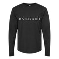 Men's Bvlgari-Logo-white Long sleeves Cotton Blend T-Shirt - Black