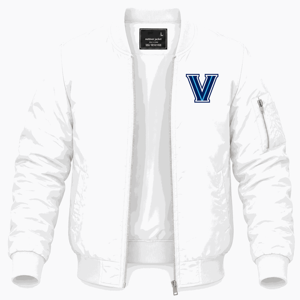 Men's Villanova Wildcats Logo Lightweight Bomber Jacket - White