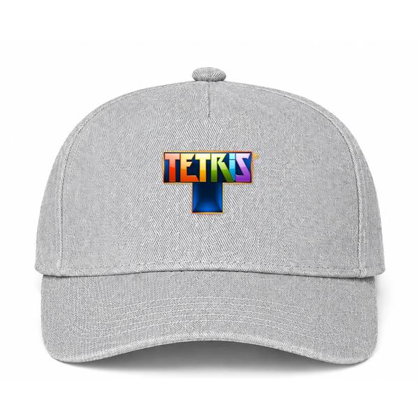 Tetris Logo Gray Dad Baseball Cap Hat