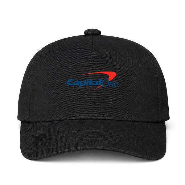 Capital One Logo Black Dad Baseball Cap Hat