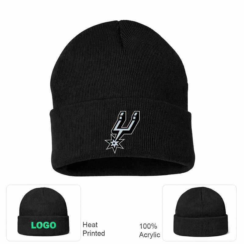 San Antonio Spurs Black Beanie Hat