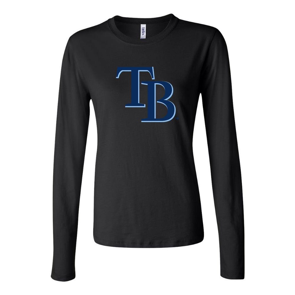 Women's Tampa Bay Rays Long Sleeve T-Shirt - Black