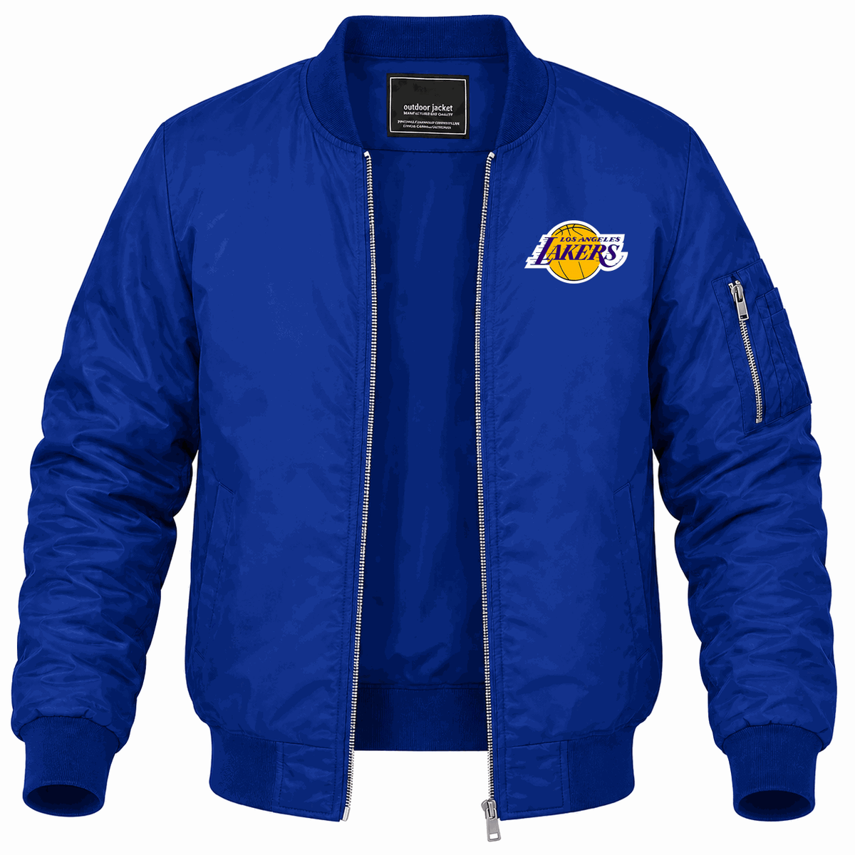 Men's Los Angeles Lakers Lightweight Bomber Jacket - Blue