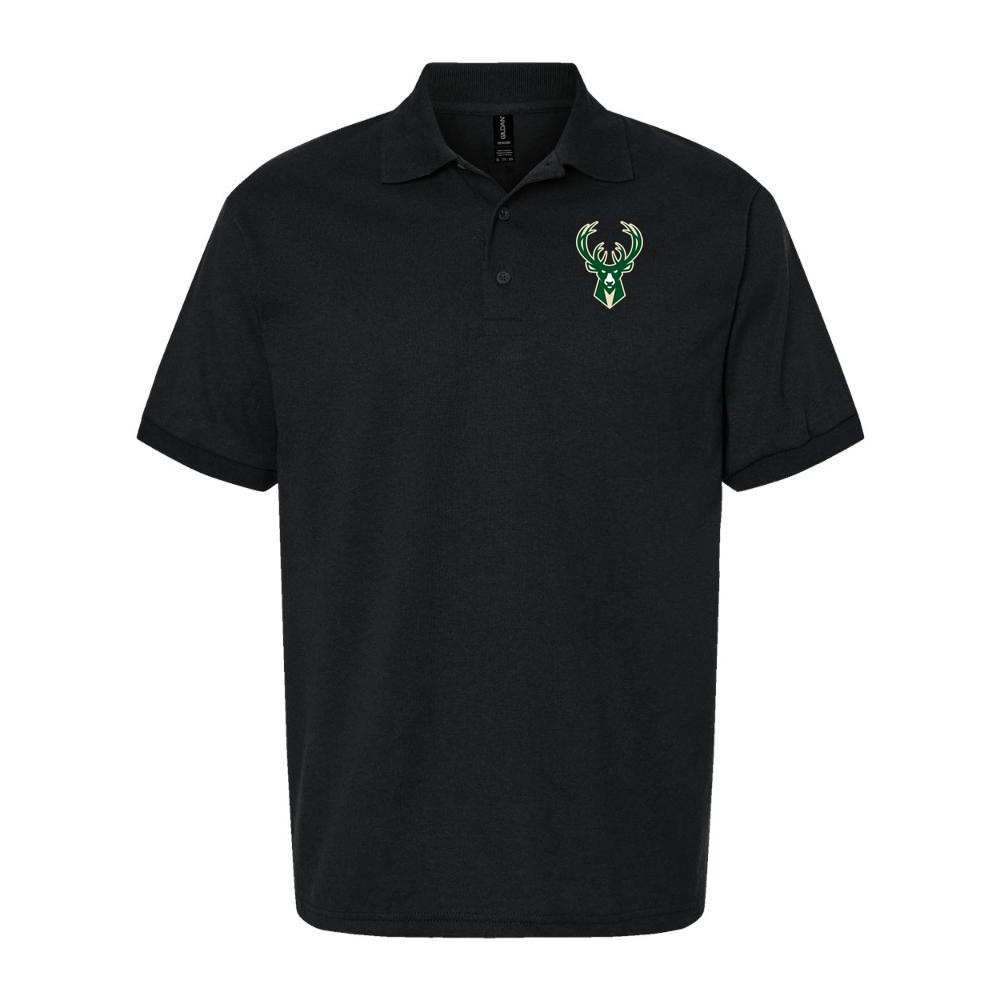 Men's Milwaukee Bucks Dry Blend Polo - Black