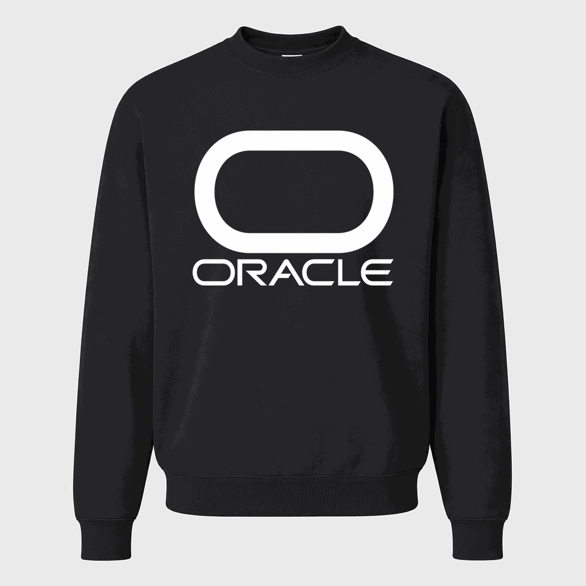 Men's Oracle White Logo Crewneck Sweatshirt - Black