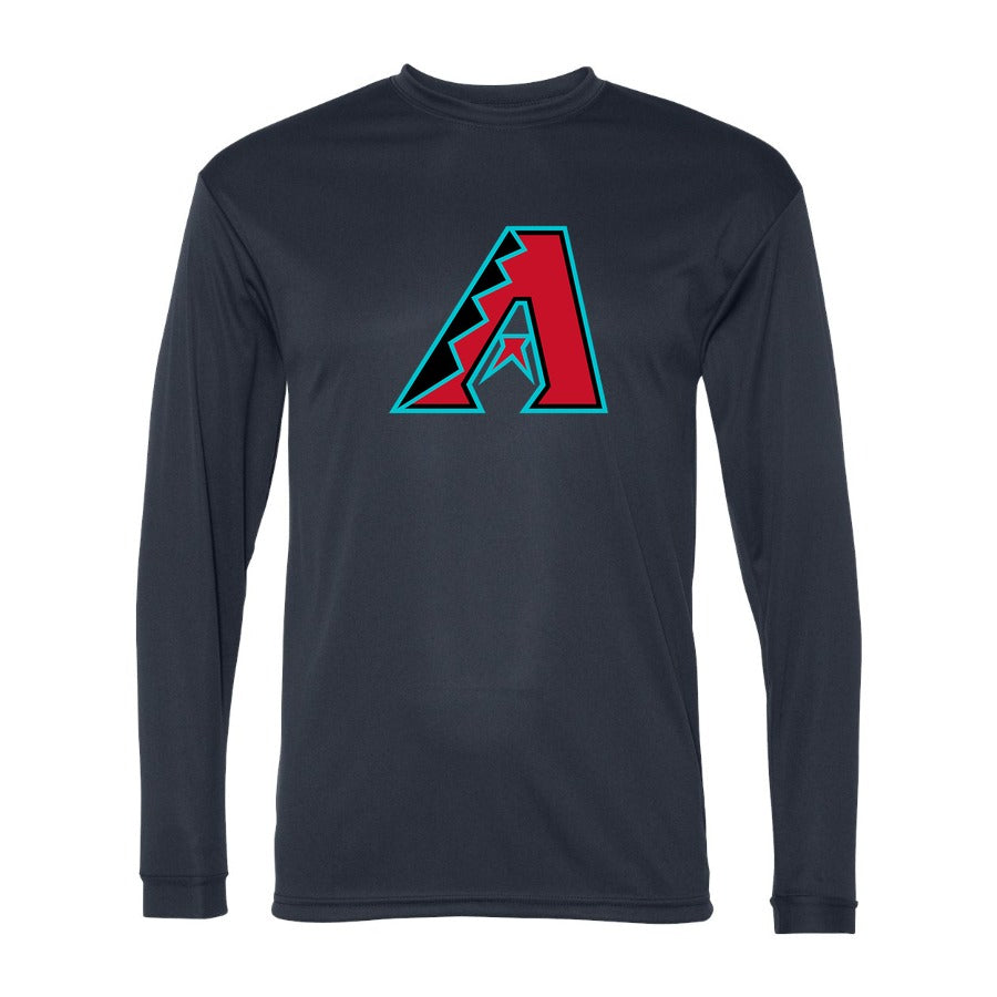 Men's Arizona Diamondbacks Polyester Long Sleeve T-Shirt - Navy
