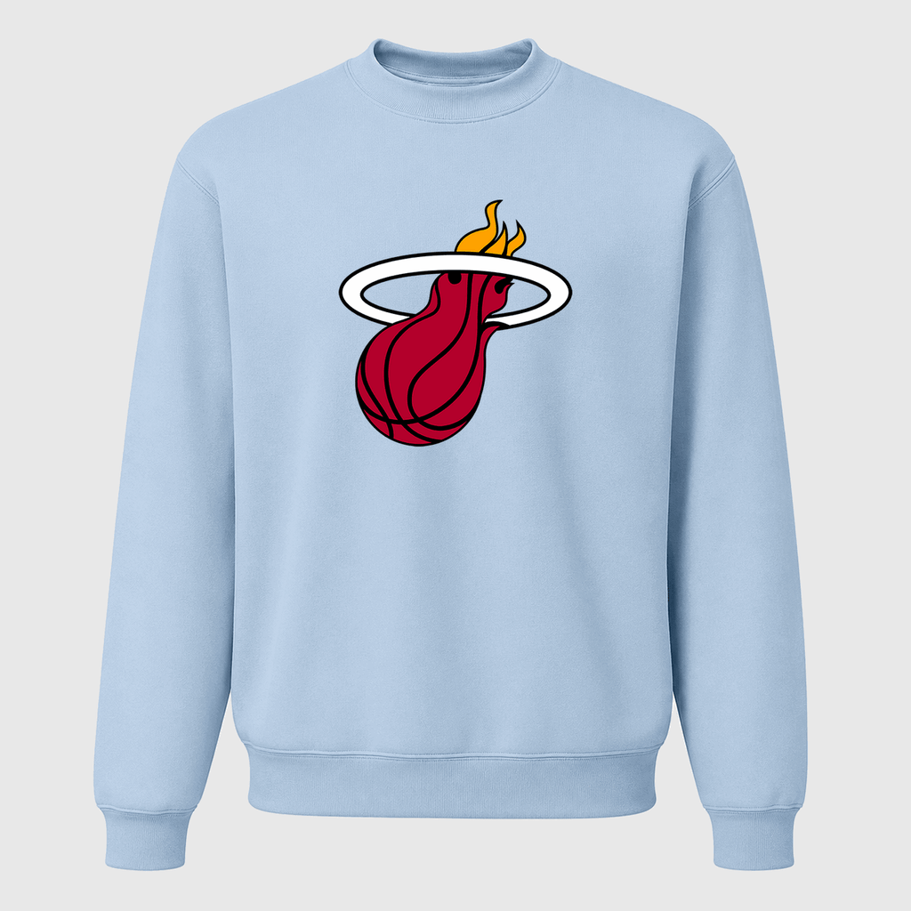 Men's Miami Heat Crewneck Sweatshirt - Sky Blue