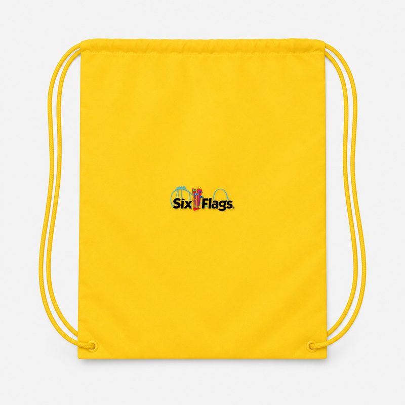 Six Flags Drawstring Bag - Yellow