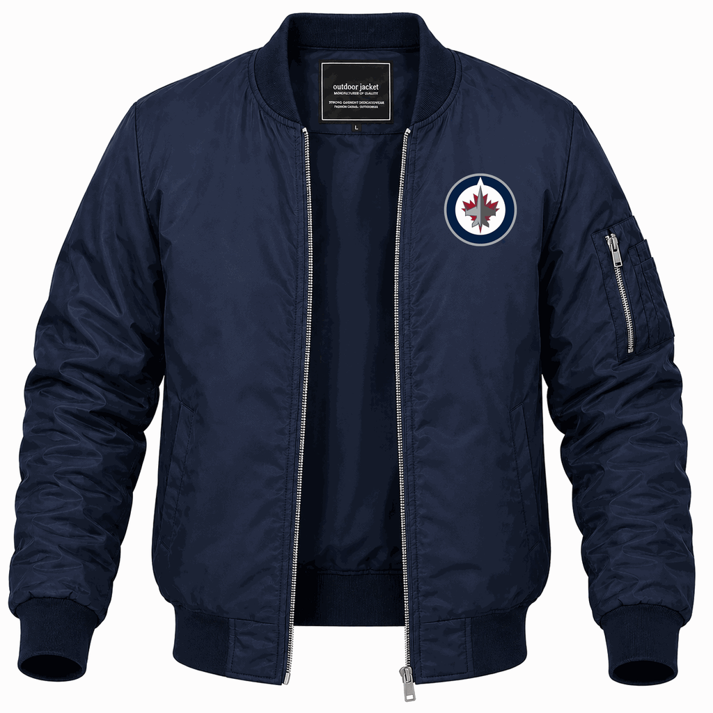 Men's Winnipeg Jets Lightweight Bomber Jacket - Navy