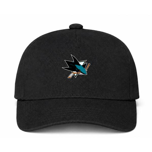 San Jose Sharks NHL Logo Black Dad Baseball Cap Hat