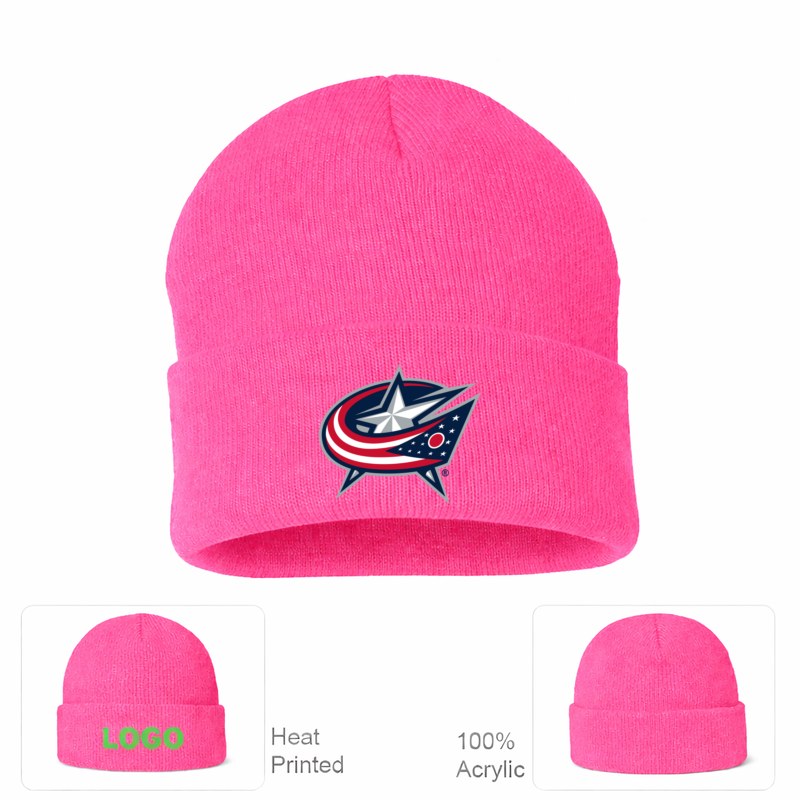 Columbus Blue Jackets Pink Beanie Hat