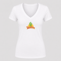 Women's TacoTime V Neck T-Shirt in white