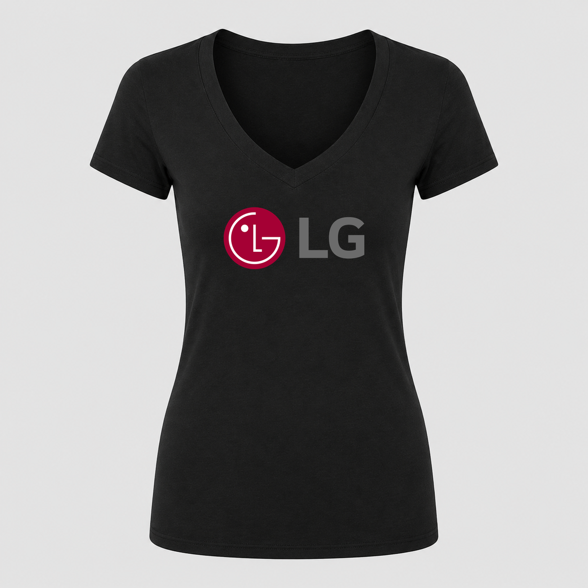 Women's LG V Neck T-Shirt in black
