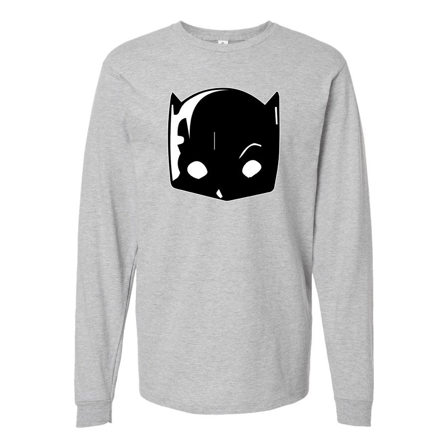Men's Hellcat logo PNG4 Long sleeves Cotton Blend T-Shirt - Gray