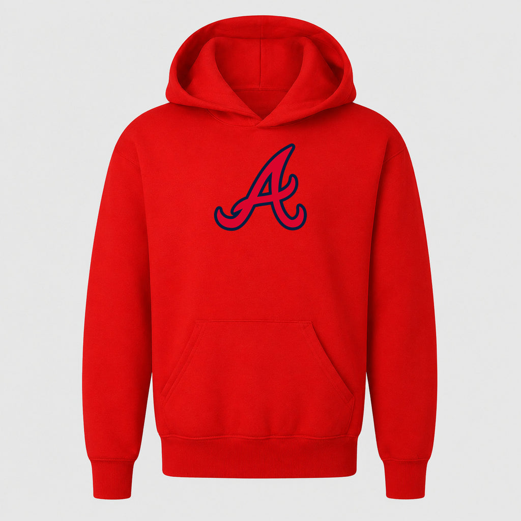 Youth Atlanta Braves Pullover Hoodie - Red