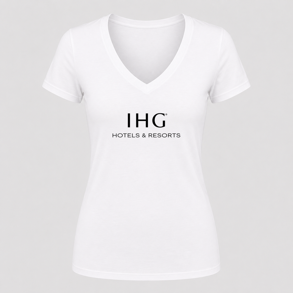Women's IHG V Neck T-Shirt in white