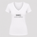 Women's IHG V Neck T-Shirt in white