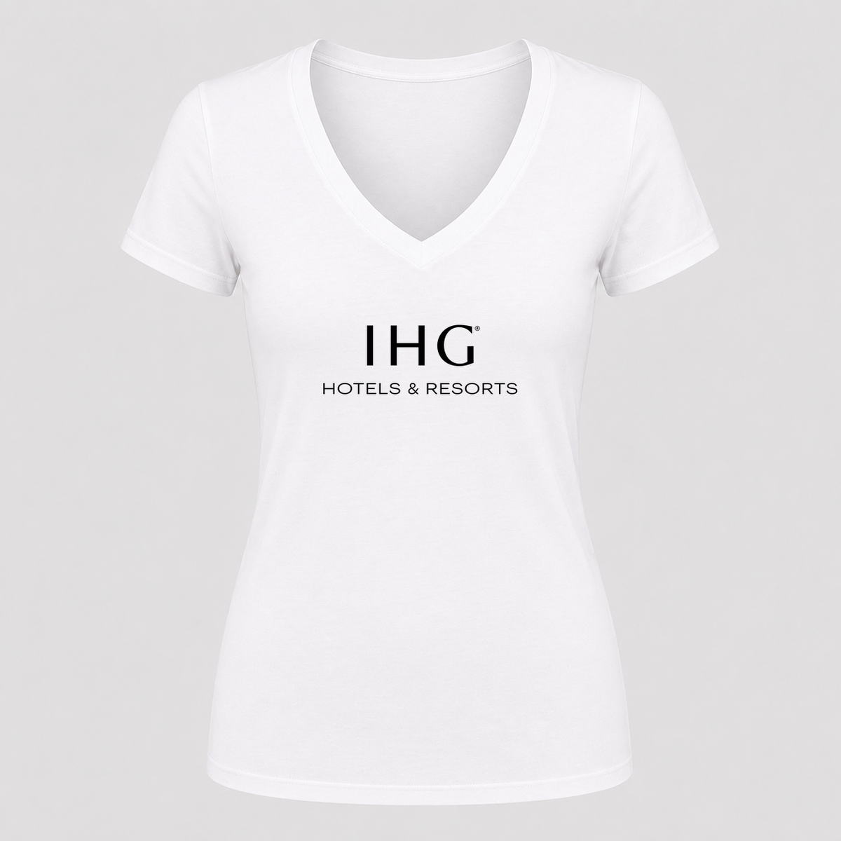 Women's IHG V Neck T-Shirt in white