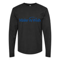 Men's Make-A-Wish-Logo-1536x864 Long sleeves Cotton Blend T-Shirt - Black