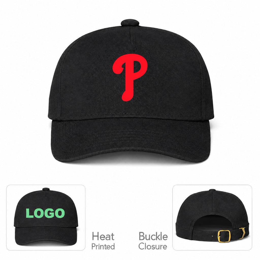 MLB Philadelphia Phillies Baseball Cap Hat - Black