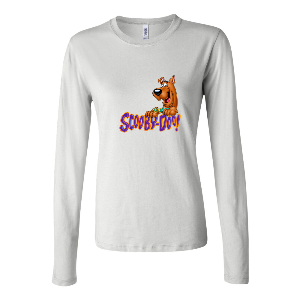 Women's Scooby Doo Logo 768x432 Long Sleeve T-Shirt - White