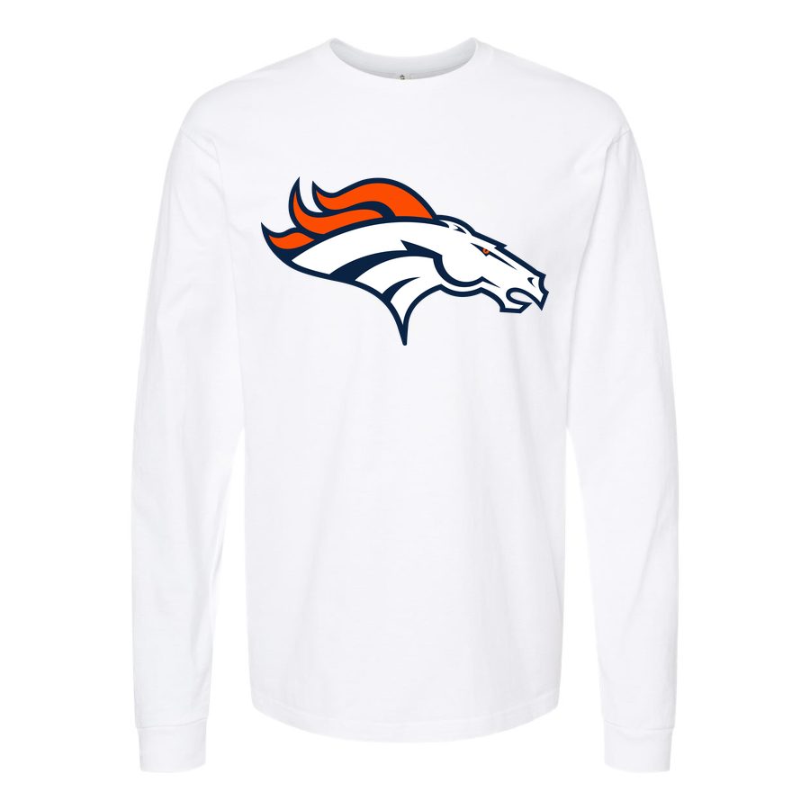 Men's Denver Broncos Long sleeves Cotton Blend T-Shirt - White