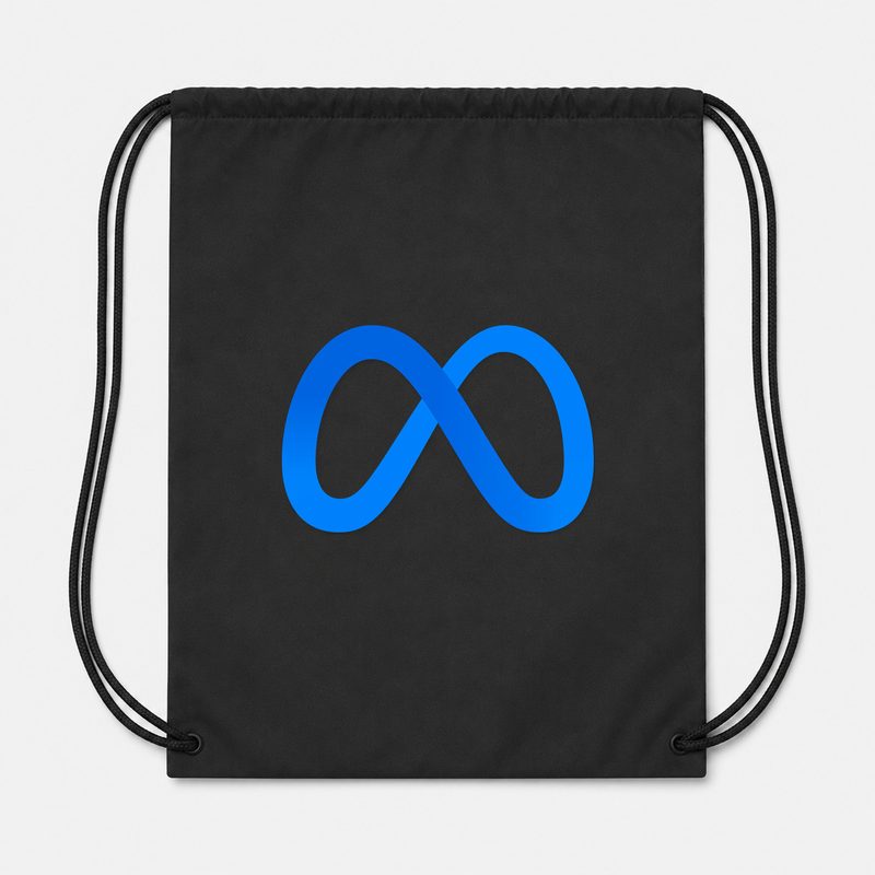 Meta Drawstring Bag - Black