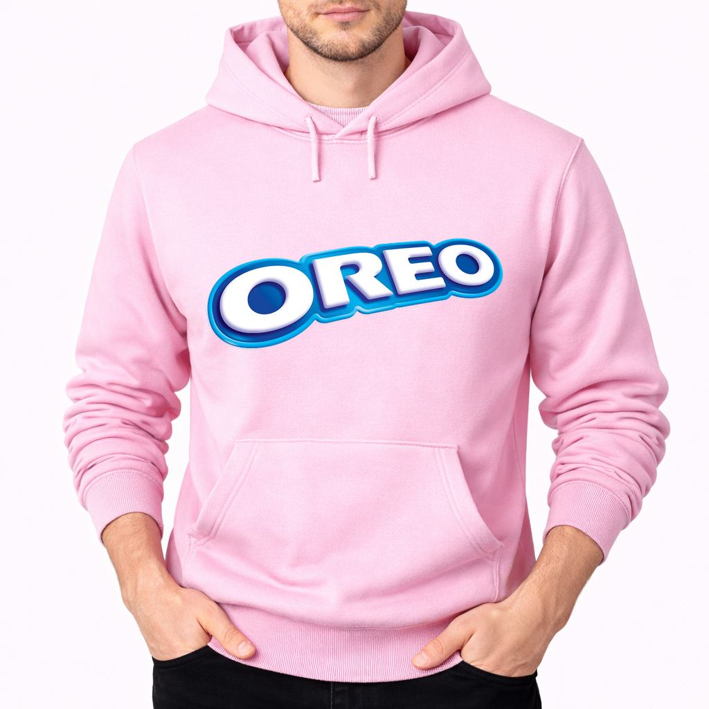 Men's Oreo Food Pullover Hoodie - Pink