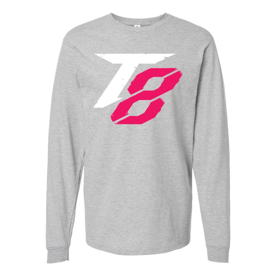 Men's Tekken 8 White Long sleeves Cotton Blend T-Shirt - Gray