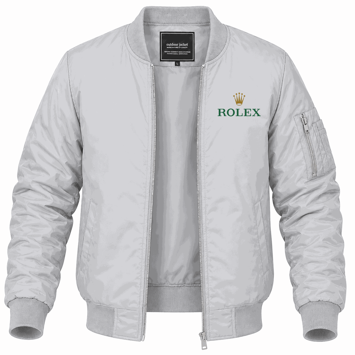 Men's Rolex Lightweight Bomber Jacket - Gray