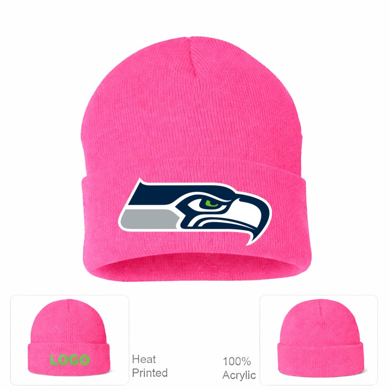 Seattle Seahawks Pink Beanie Hat
