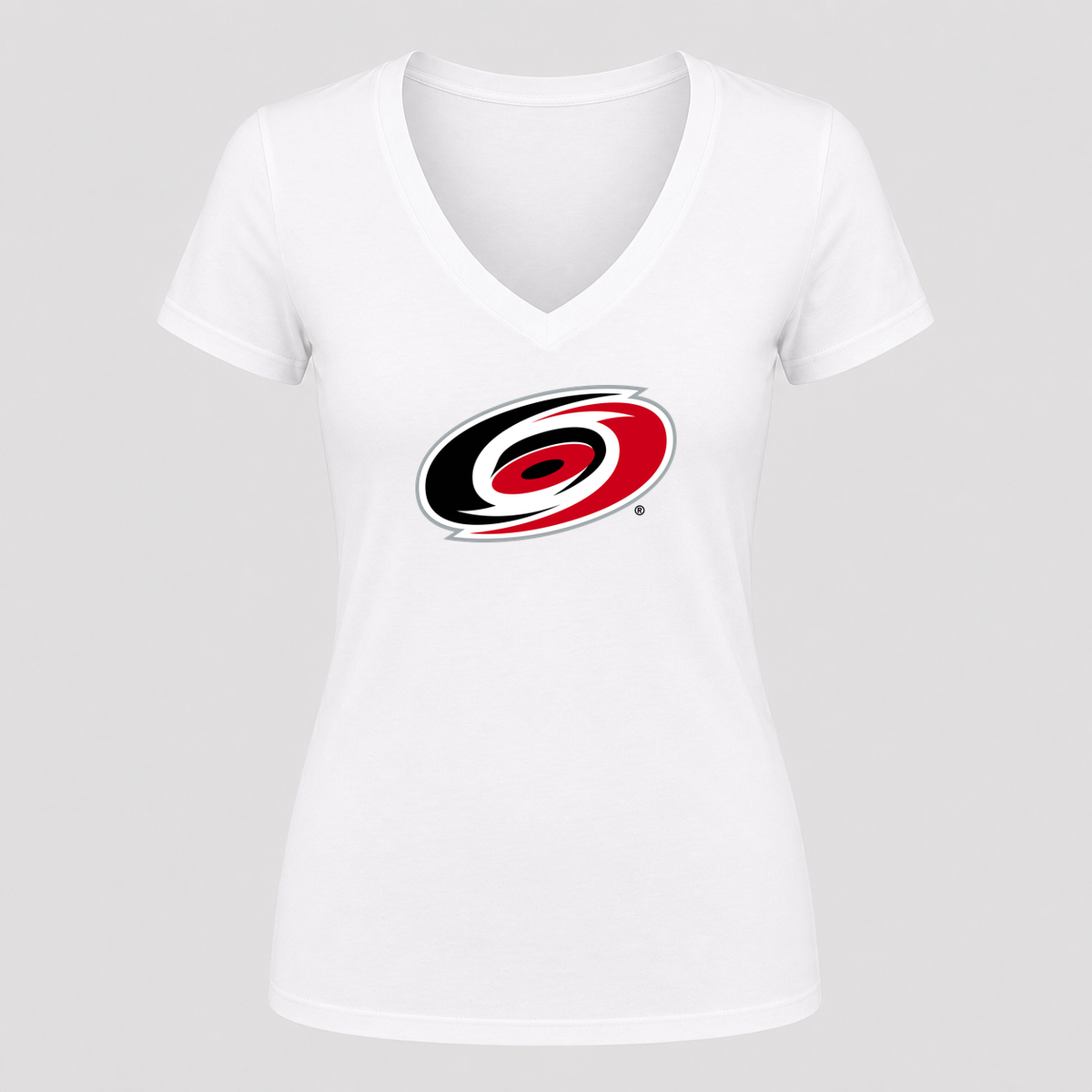 Women's Carolina Hurricanes V Neck T-Shirt in white