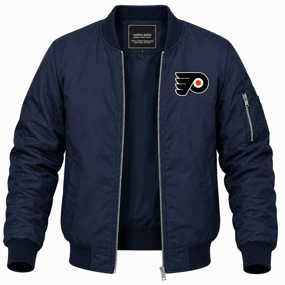 Men's Philadelphia Flyers Lightweight Bomber Jacket - Navy