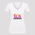 Women's TCS Racing V Neck T-Shirt in white