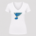 Women's St. Louis Blues V Neck T-Shirt in white