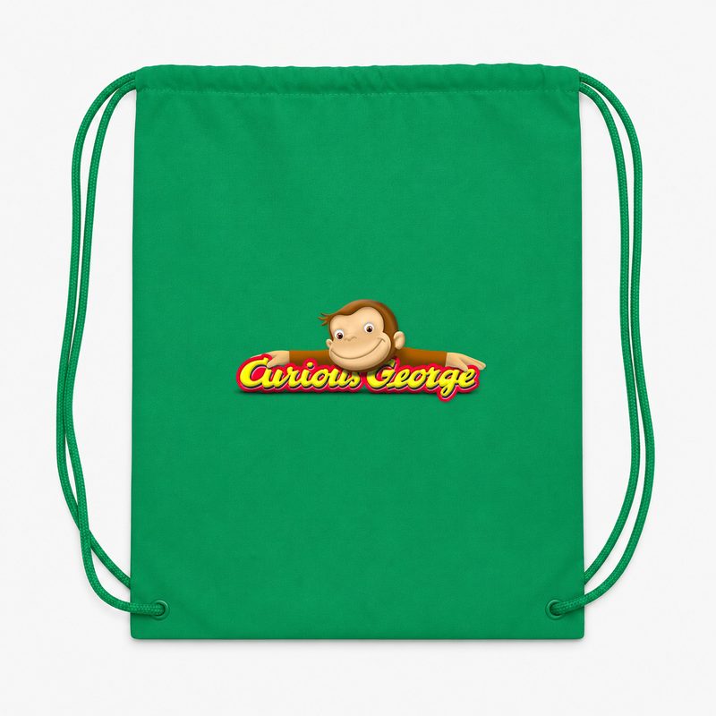 Curious George PNG3 Drawstring Bag - Green