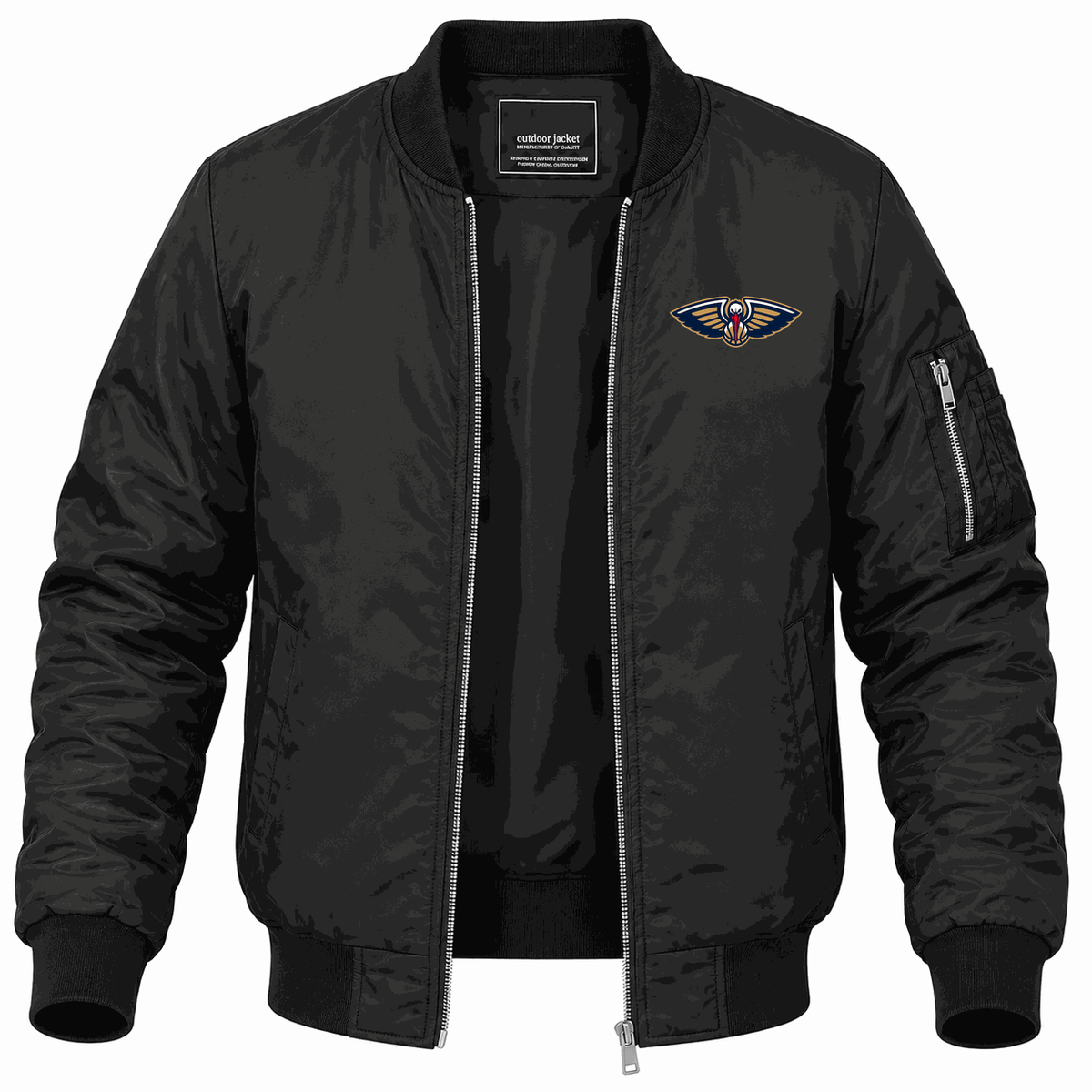 Men's New Orleans Pelicans Lightweight Bomber Jacket - Black