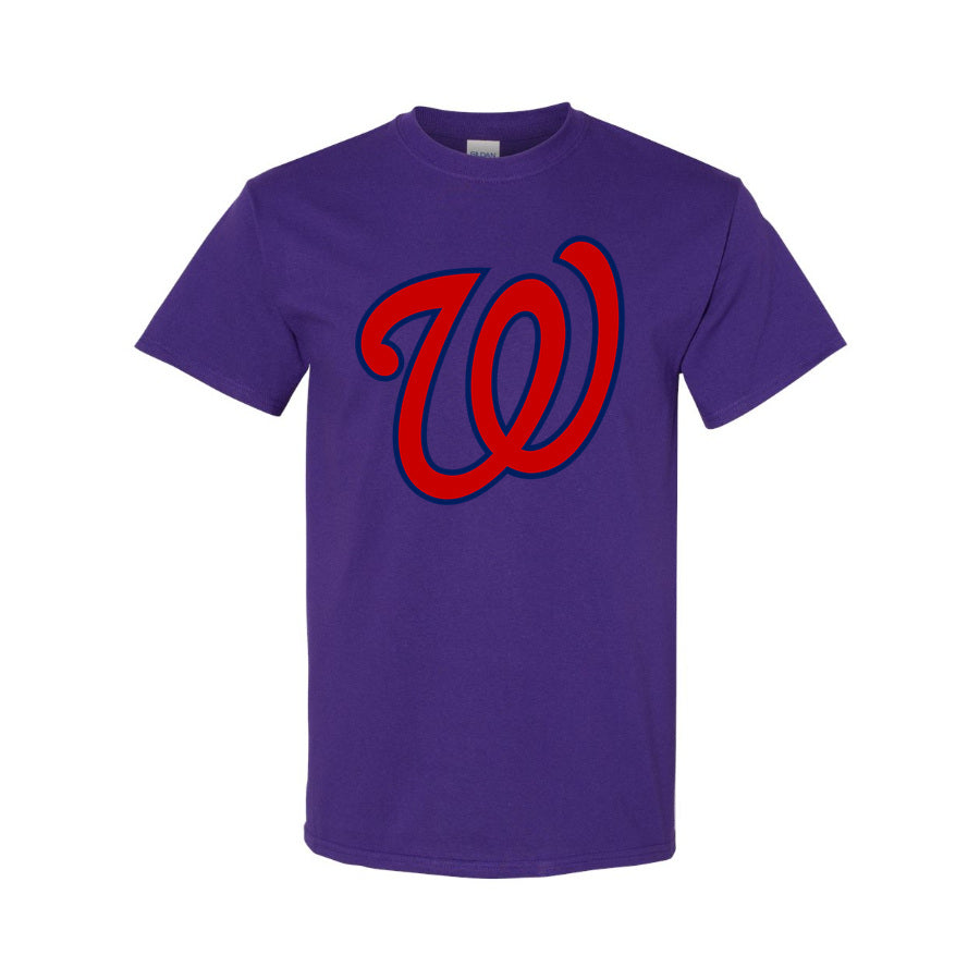 Men's Washington Nationals Cotton T-Shirt - Purple
