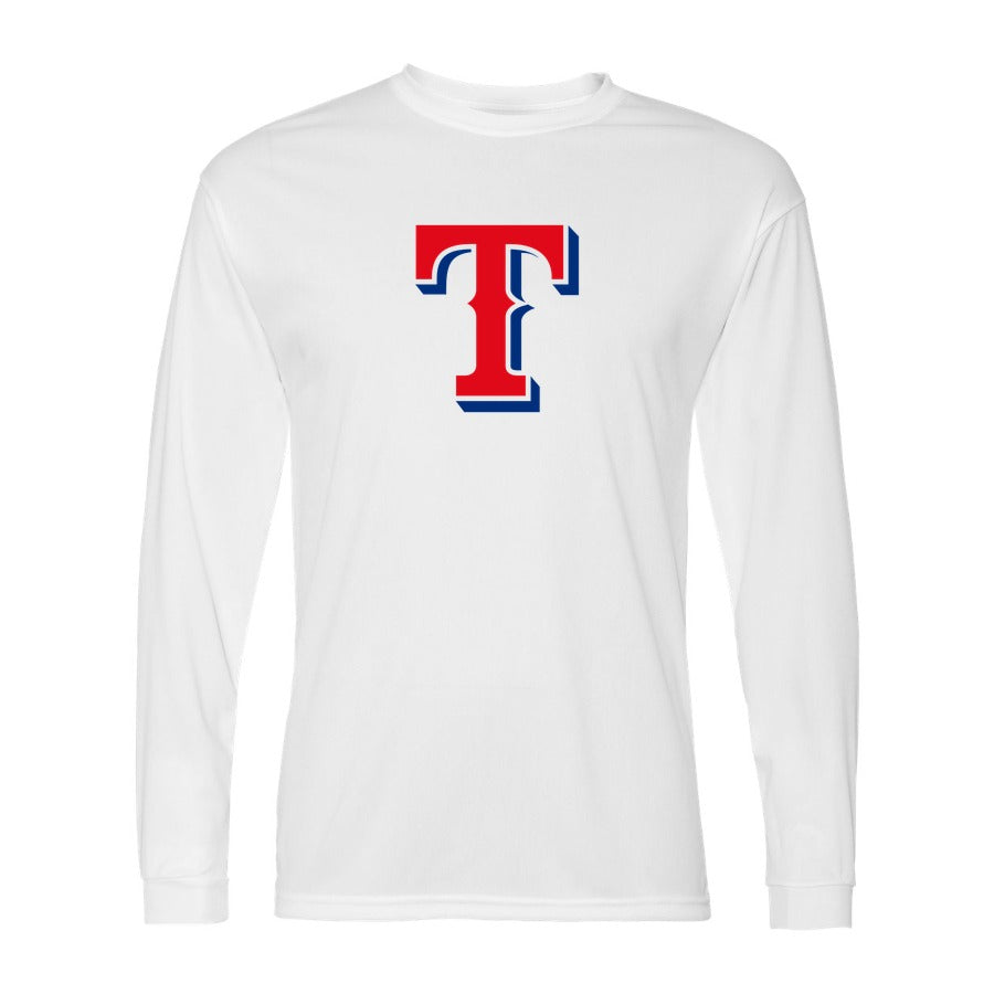 Men's Texas Rangers Polyester Long Sleeve T-Shirt - White