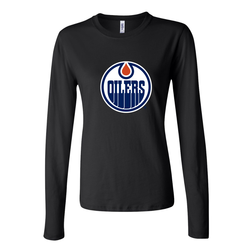 Women's Edmonton Oilers Long Sleeve T-Shirt - Black