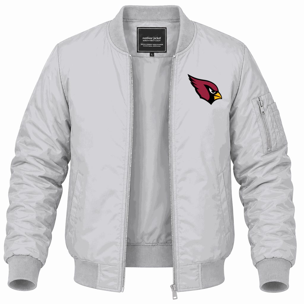 Men's Arizona Cardinals Lightweight Bomber Jacket - Gray