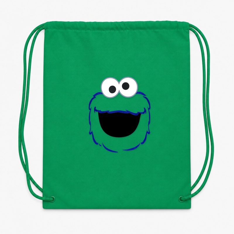 Cookie Monster Drawstring Bag - Green