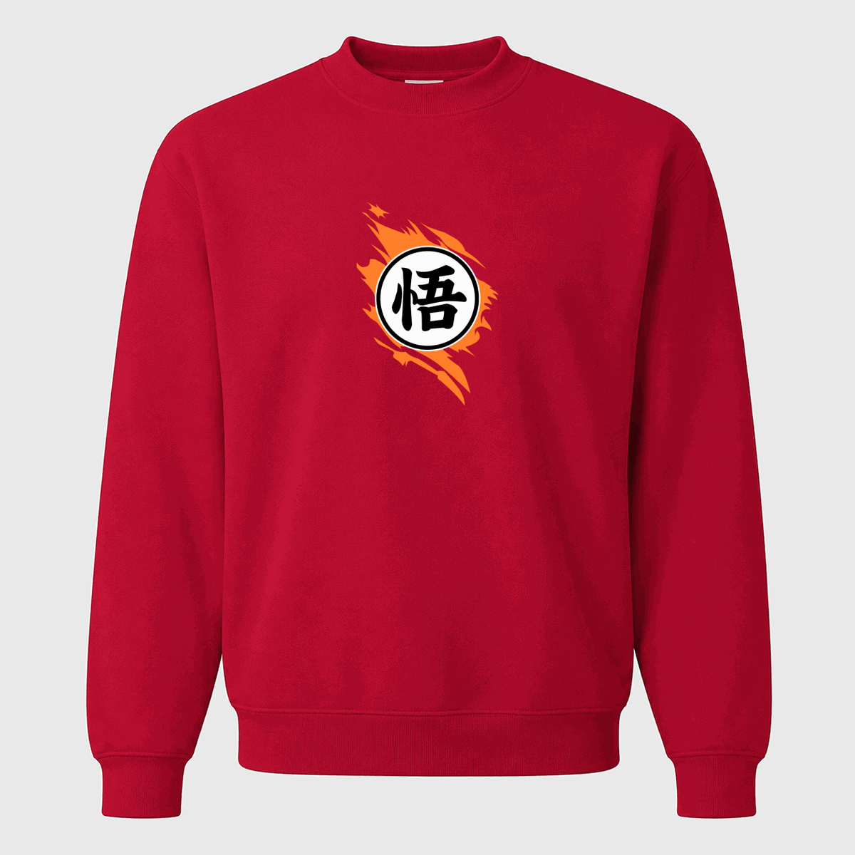 Men's Dragon Ball Z Goku Symbol Crewneck Sweatshirt - Red
